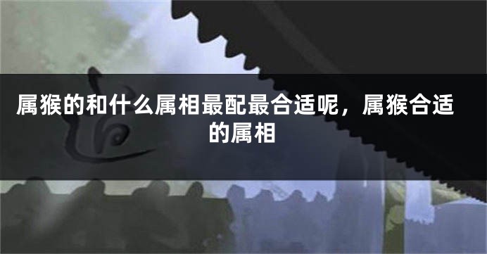 属猴的和什么属相最配最合适呢,属猴合适的属相