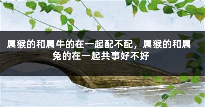 属猴的和属牛的在一起配不配，属猴的和属兔的在一起共事好不好