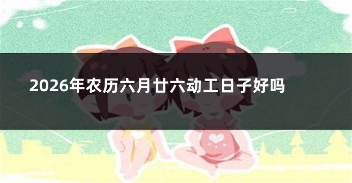 2026年农历六月廿六动工日子好吗