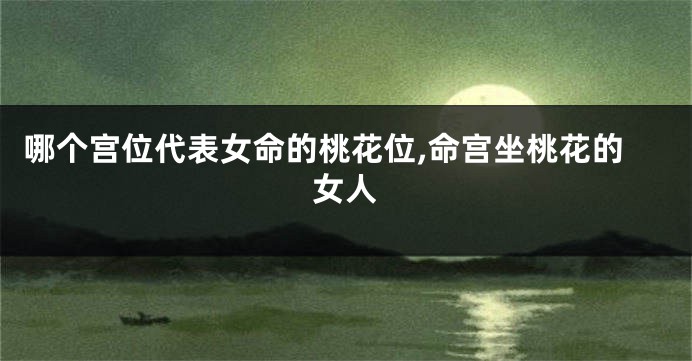 哪个宫位代表女命的桃花位,命宫坐桃花的女人