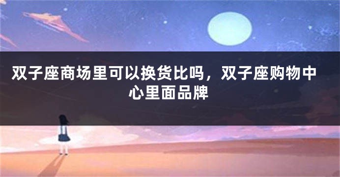 双子座商场里可以换货比吗,双子座购物中心里面品牌