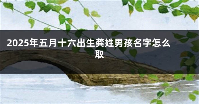 2025年五月十六出生龚姓男孩名字怎么取