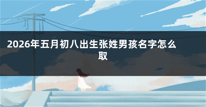 2026年五月初八出生张姓男孩名字怎么取