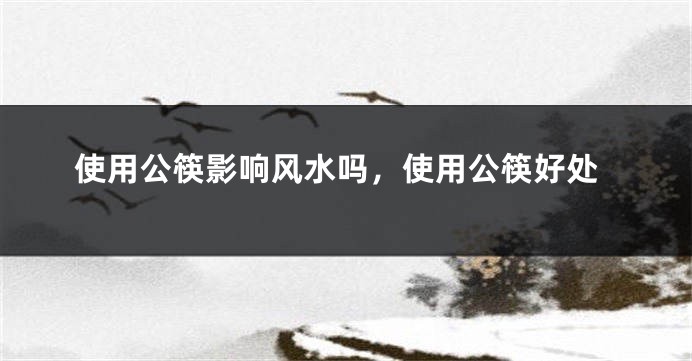 使用公筷影响风水吗，使用公筷好处