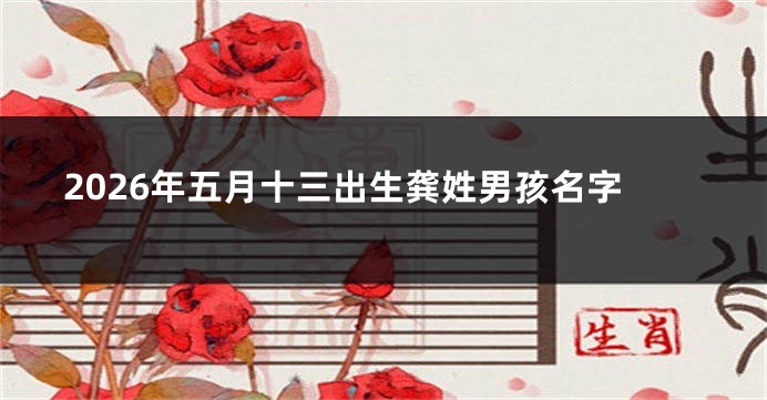 2026年五月十三出生龚姓男孩名字