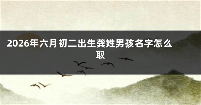 2026年六月初二出生龚姓男孩名字怎么取