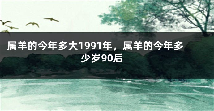 属羊的今年多大1991年，属羊的今年多少岁90后