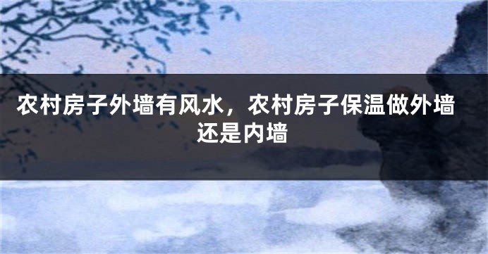 农村房子外墙有风水，农村房子保温做外墙还是内墙