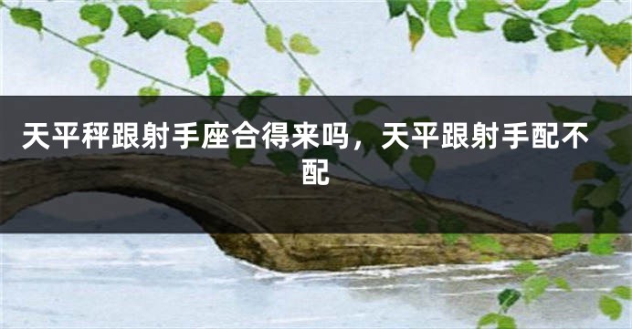 天平秤跟射手座合得来吗，天平跟射手配不配