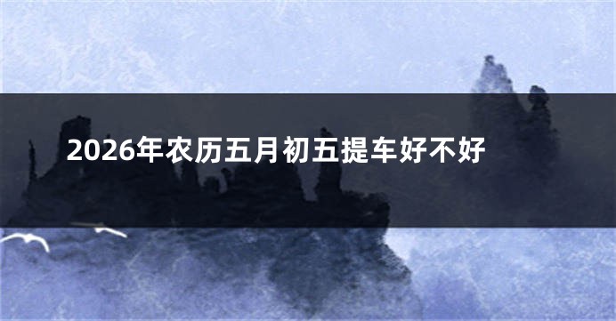 2026年农历五月初五提车好不好