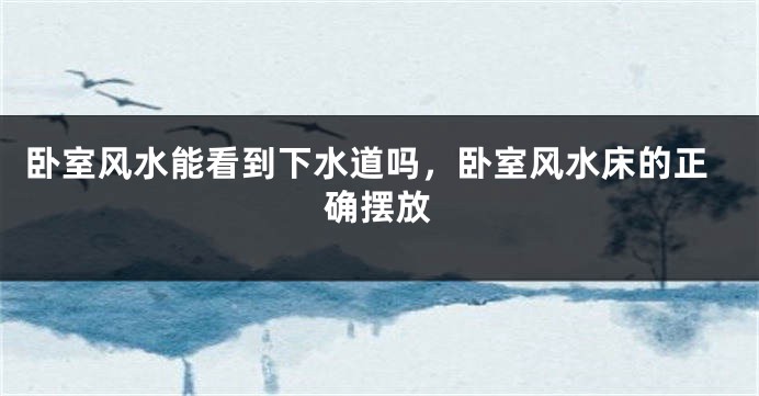 卧室风水能看到下水道吗，卧室风水床的正确摆放