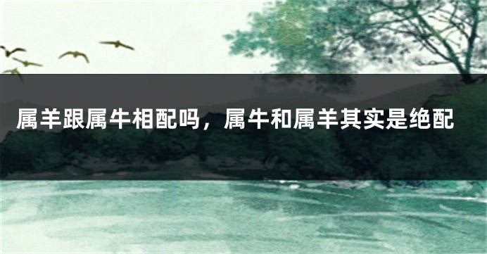 属羊跟属牛相配吗，属牛和属羊其实是绝配