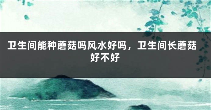卫生间能种蘑菇吗风水好吗，卫生间长蘑菇好不好