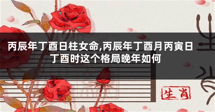 丙辰年丁酉日柱女命,丙辰年丁酉月丙寅日丁酉时这个格局晚年如何