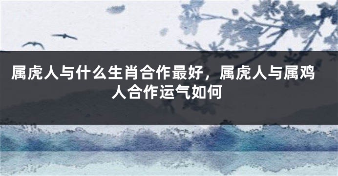属虎人与什么生肖合作最好,属虎人与属鸡人合作运气如何