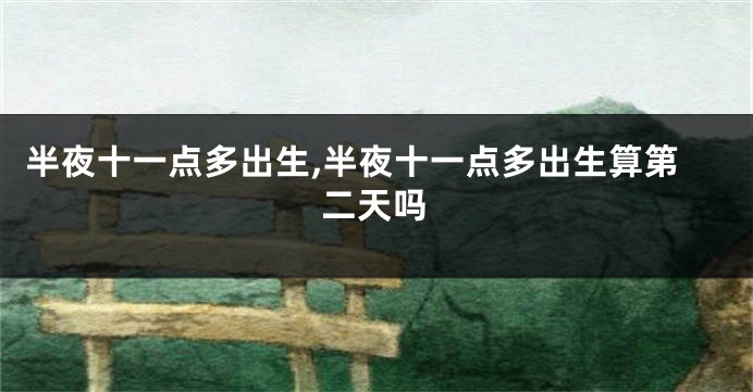 半夜十一点多出生,半夜十一点多出生算第二天吗