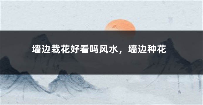 墙边栽花好看吗风水，墙边种花
