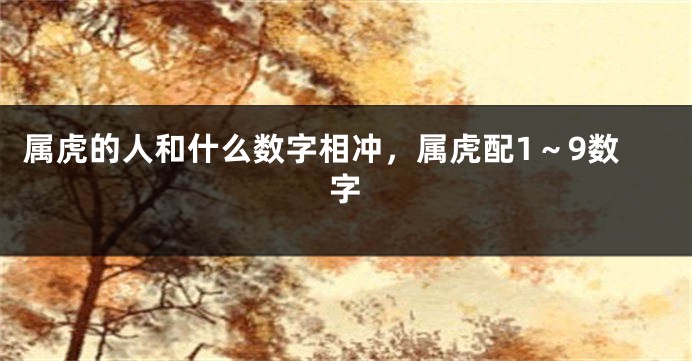 属虎的人和什么数字相冲，属虎配1～9数字