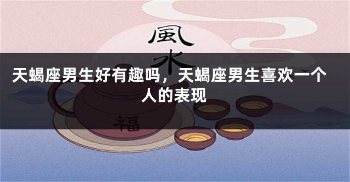天蝎座男生好有趣吗,天蝎座男生喜欢一个人的表现