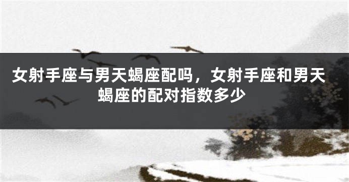 女射手座与男天蝎座配吗，女射手座和男天蝎座的配对指数多少
