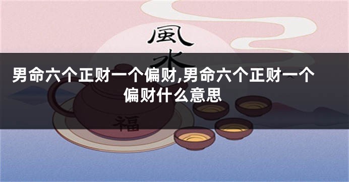 男命六个正财一个偏财,男命六个正财一个偏财什么意思