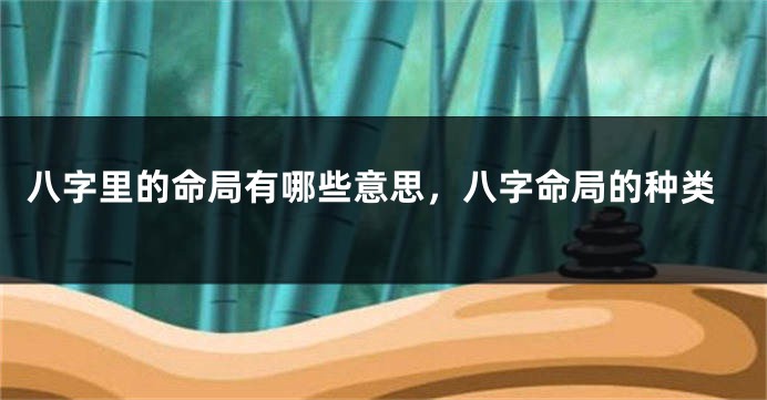 八字里的命局有哪些意思，八字命局的种类