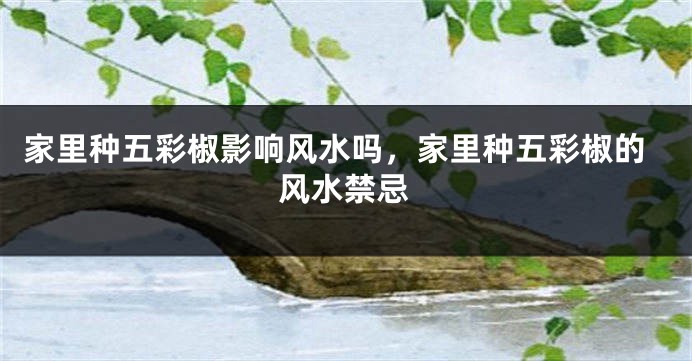 家里种五彩椒影响风水吗，家里种五彩椒的风水禁忌