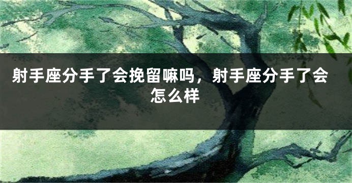 射手座分手了会挽留嘛吗，射手座分手了会怎么样