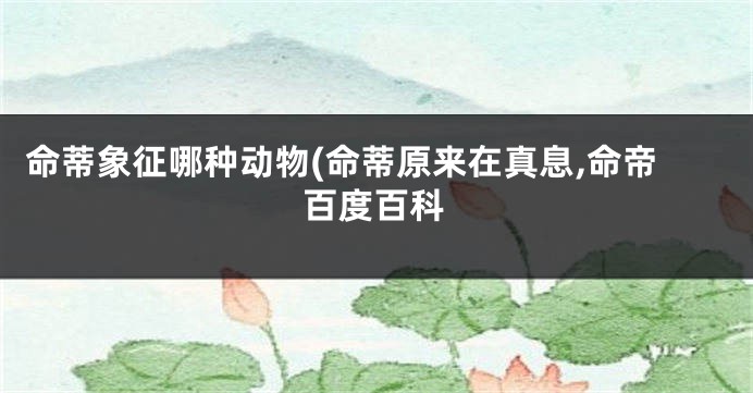 命蒂象征哪种动物(命蒂原来在真息,命帝百度百科