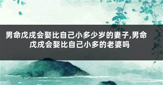 男命戊戌会娶比自己小多少岁的妻子,男命戊戌会娶比自己小多的老婆吗