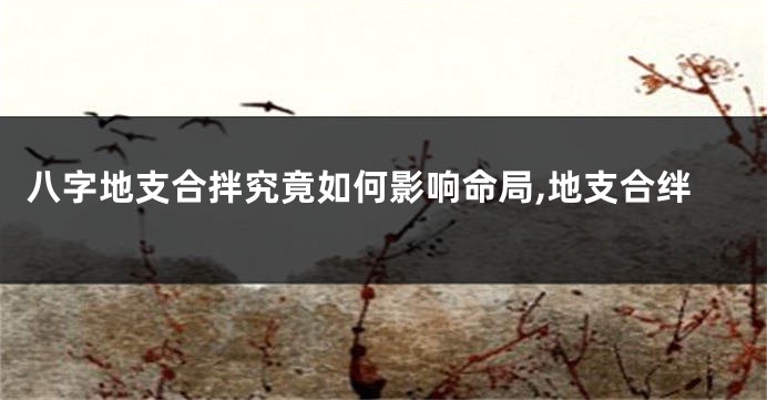 八字地支合拌究竟如何影响命局,地支合绊
