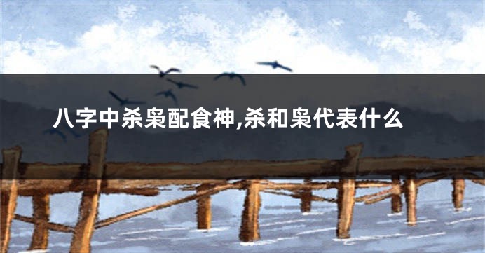 八字中杀枭配食神,杀和枭代表什么