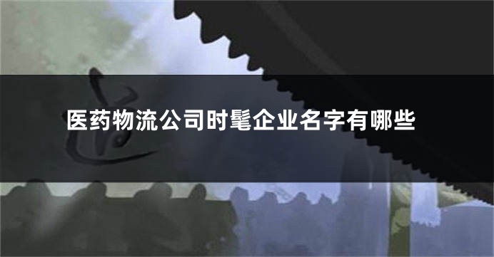医药物流公司时髦企业名字有哪些