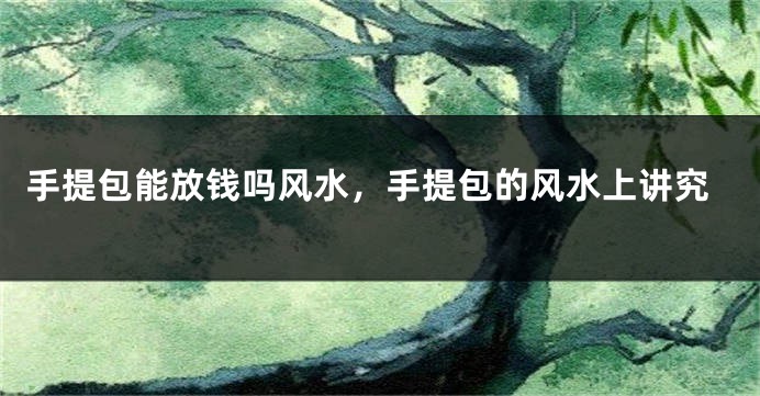 手提包能放钱吗风水，手提包的风水上讲究