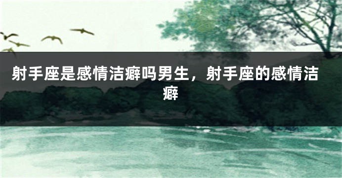 射手座是感情洁癖吗男生，射手座的感情洁癖