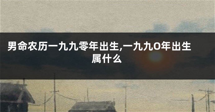 男命农历一九九零年出生,一九九O年出生属什么