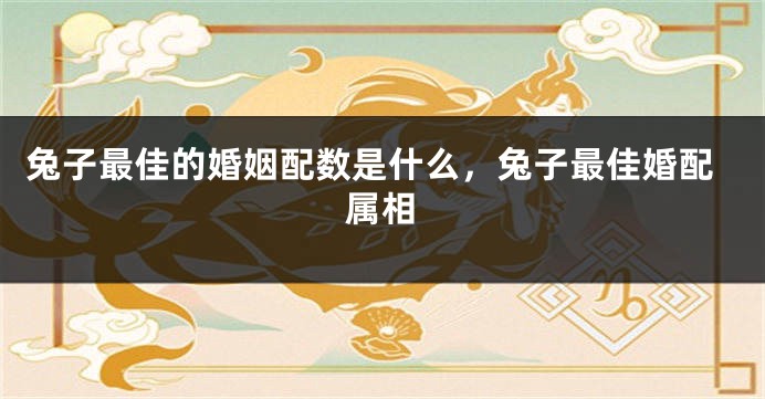 兔子最佳的婚姻配数是什么，兔子最佳婚配属相