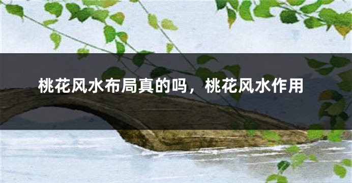 桃花风水布局真的吗,桃花风水作用