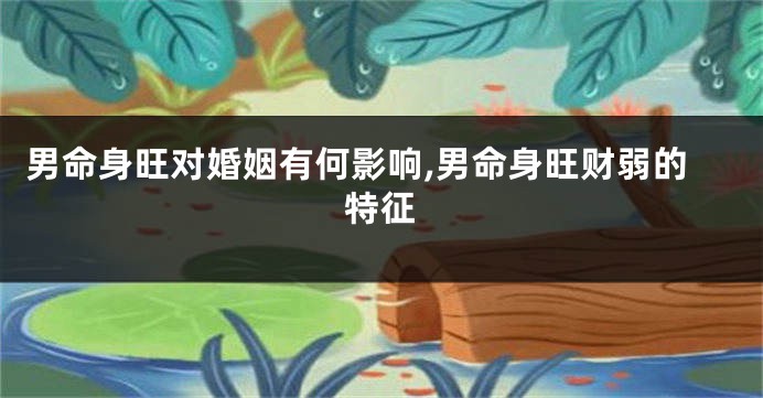 男命身旺对婚姻有何影响,男命身旺财弱的特征
