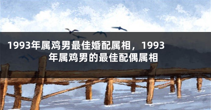 1993年属鸡男最佳婚配属相，1993年属鸡男的最佳配偶属相